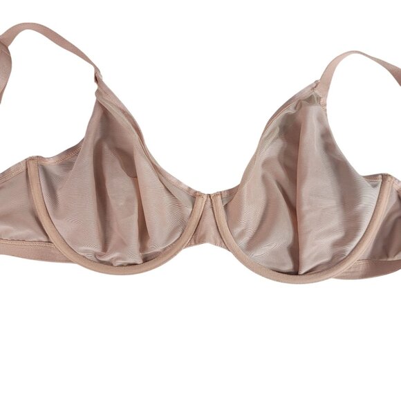 Soma Unbelievable Lift Perfect Coverage Bra Pink 34G Underwire Adj Unlined Sheer - Picture 6 of 9